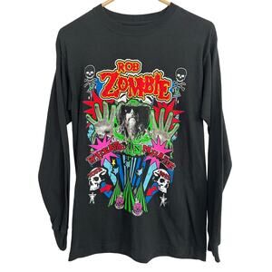 Rob Zombie Freaks On Parade Long Sleeve T Shirt Mens Small Black